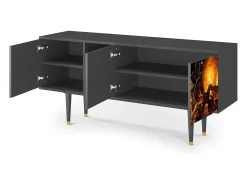 Mueble de TV - 150х69х41 cm - T5 - Christ in Limbo, Antracite^ Móvel De Tv