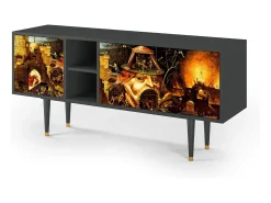 Mueble de TV - 150х69х41 cm - T5 - Christ in Limbo, Antracite^ Móvel De Tv