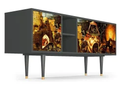 Mueble de TV - 150х69х41 cm - T5 - Christ in Limbo, Antracite^ Móvel De Tv