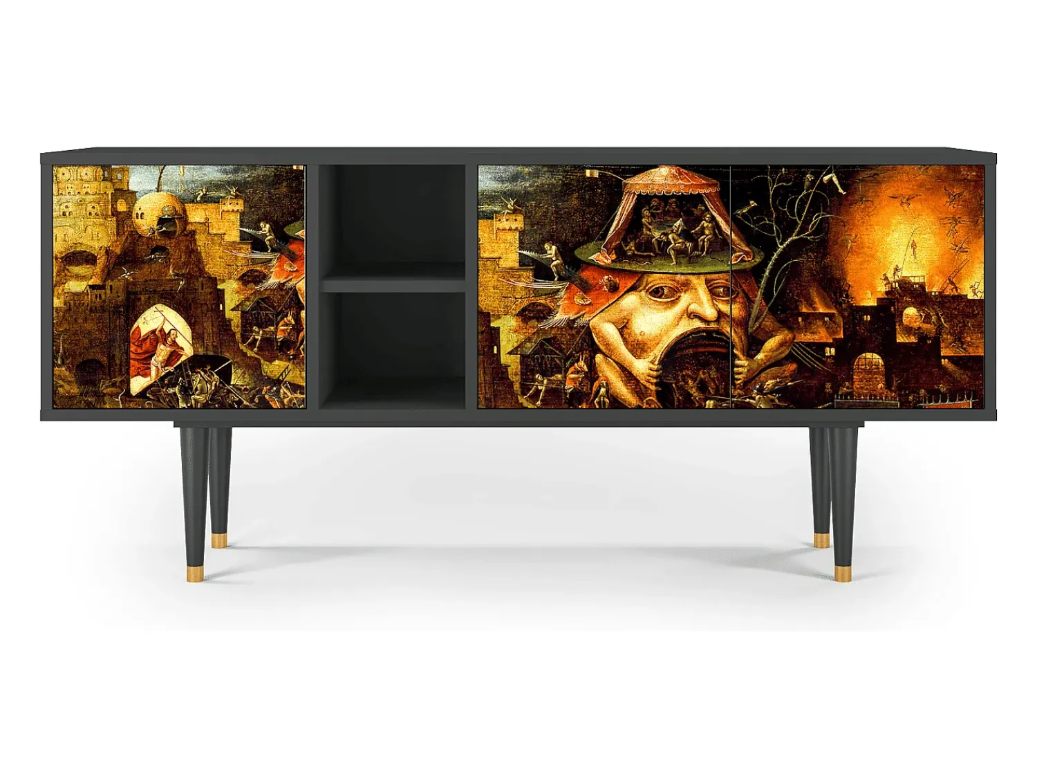 Mueble de TV - 150х69х41 cm - T5 - Christ in Limbo, Antracite^ Móvel De Tv