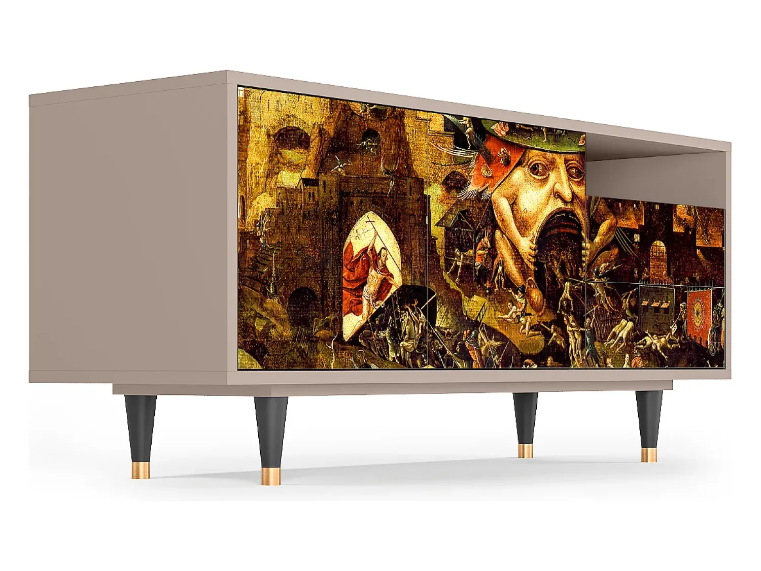 Móvel De Tv* Mueble de TV - 125х56х41 cm - T7 - Christ in Limbo, Latte Bege