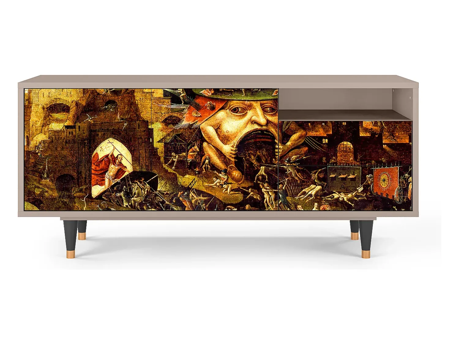 Móvel De Tv* Mueble de TV - 125х56х41 cm - T7 - Christ in Limbo, Latte Bege