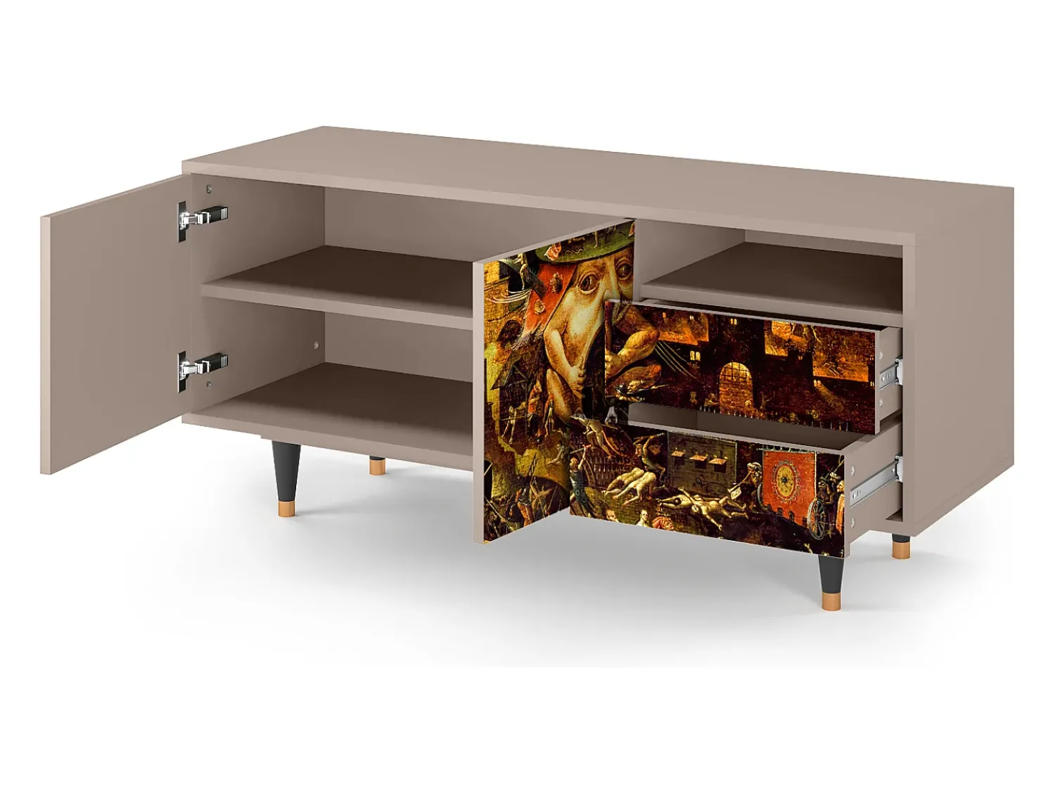 Móvel De Tv* Mueble de TV - 125х56х41 cm - T7 - Christ in Limbo, Latte Bege