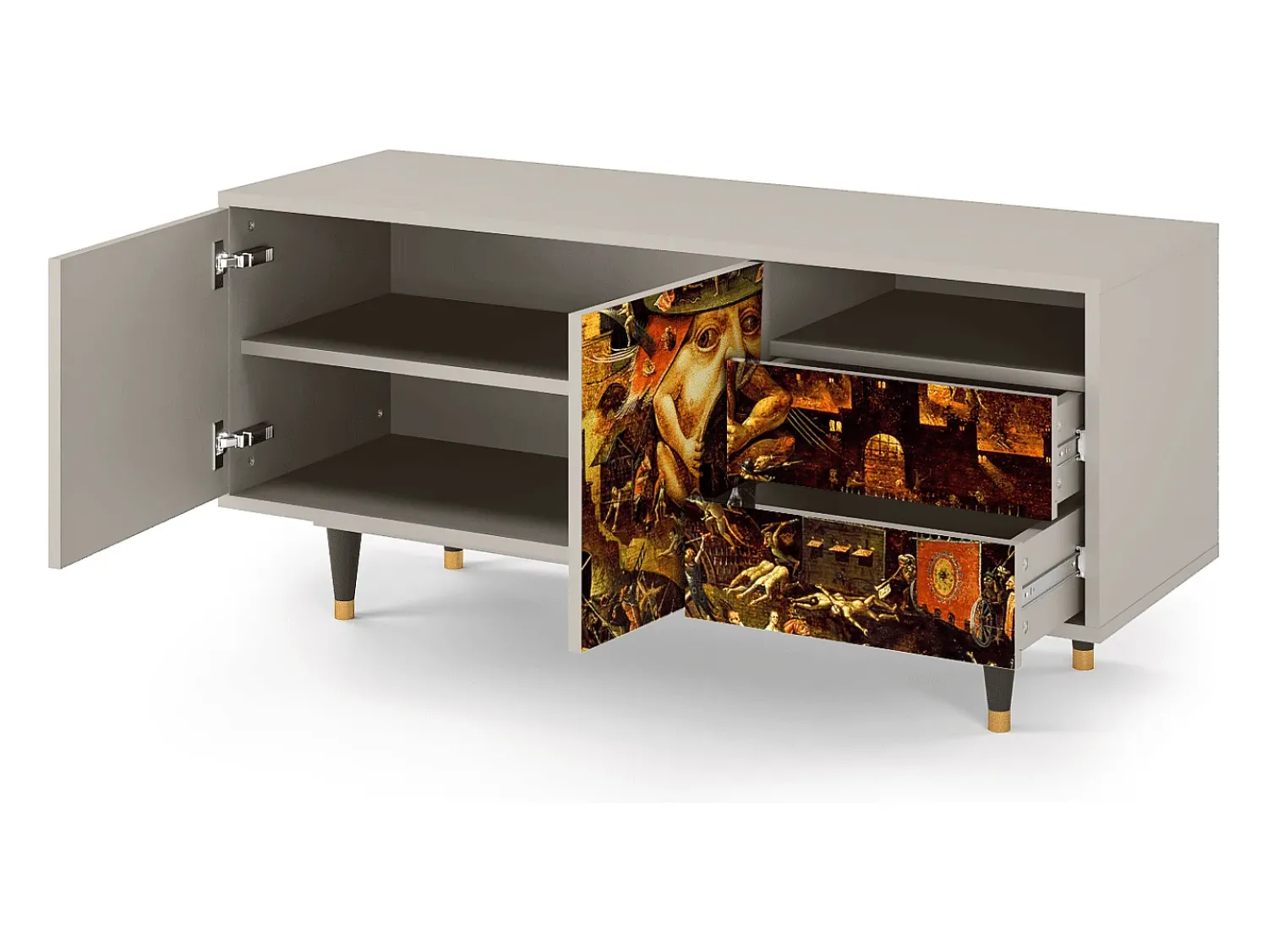 Mueble de TV - 125х56х41 cm - T7 - Christ in Limbo, Areia^ Móvel De Tv