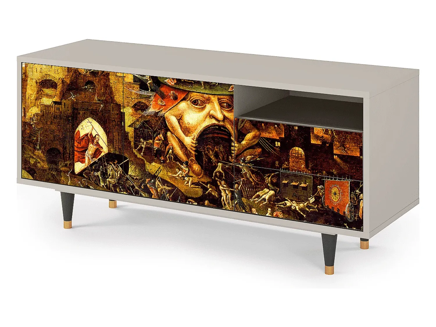 Mueble de TV - 125х56х41 cm - T7 - Christ in Limbo, Areia^ Móvel De Tv
