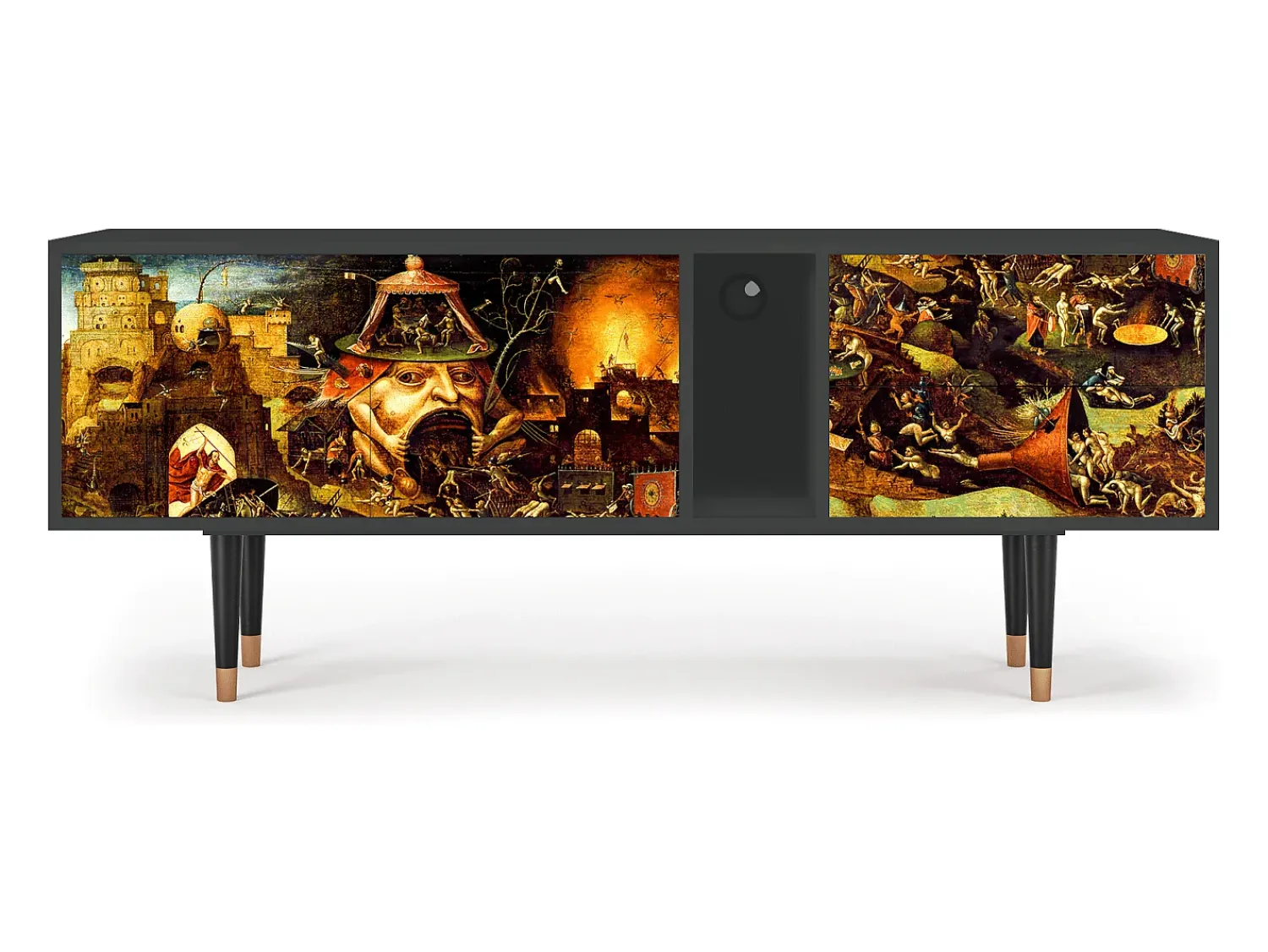Móvel De Tv* Mueble de TV - 170х69х48 cm - T1 - Christ in Limbo, Antracite Cinza antracite