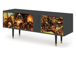 Móvel De Tv* Mueble de TV - 170х69х48 cm - T1 - Christ in Limbo, Antracite Cinza antracite