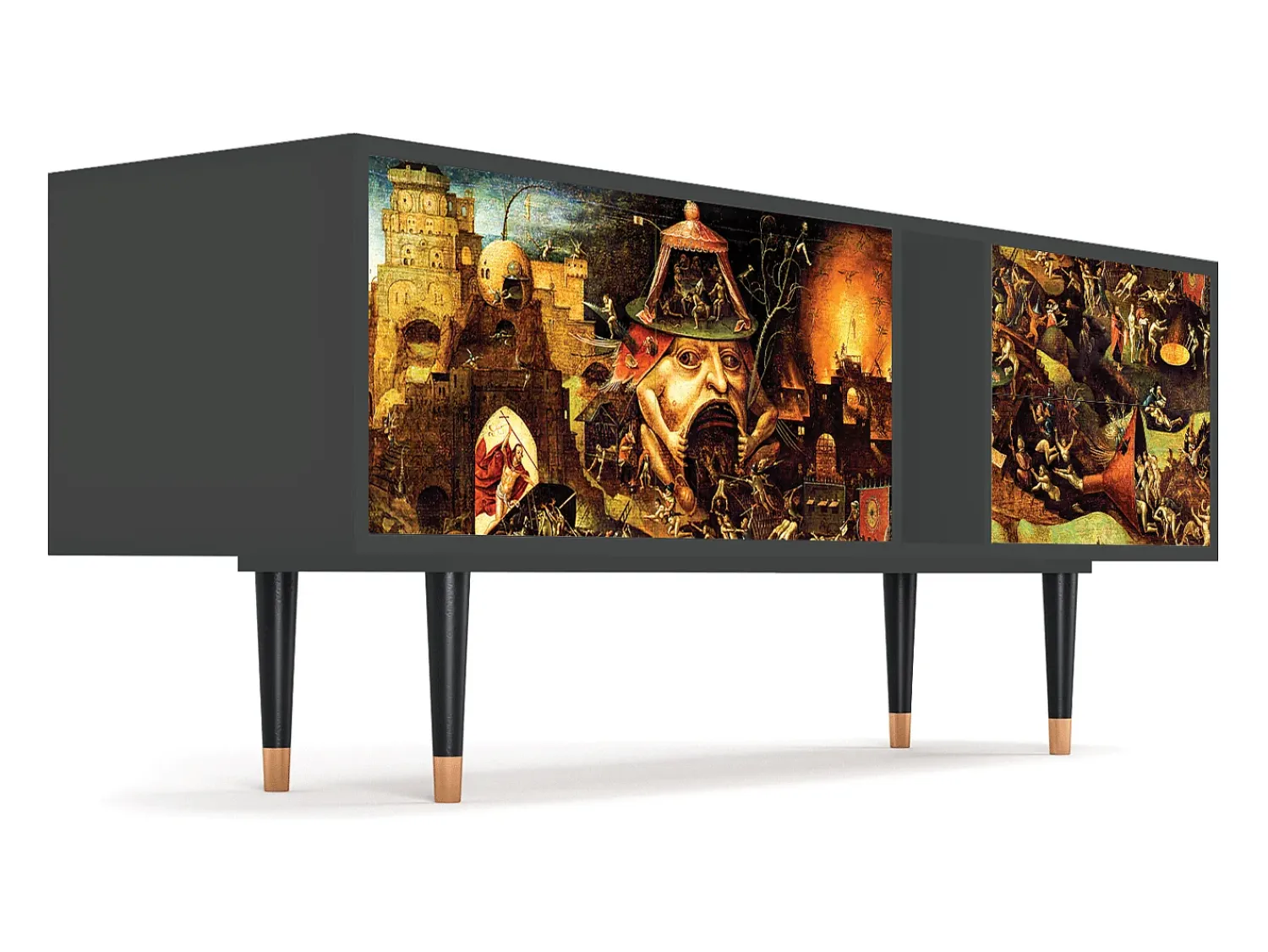 Móvel De Tv* Mueble de TV - 170х69х48 cm - T1 - Christ in Limbo, Antracite Cinza antracite