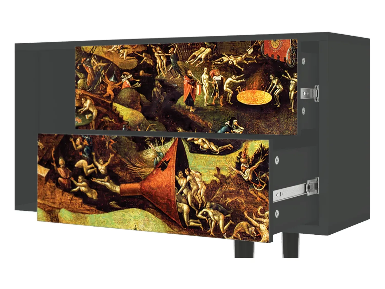 Móvel De Tv* Mueble de TV - 170х69х48 cm - T1 - Christ in Limbo, Antracite Cinza antracite
