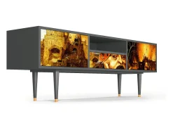 Móvel De Tv| Mueble de TV - 170х59х41 cm - T6 - Christ in Limbo, Antracite Cinza antracite