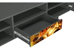 Móvel De Tv| Mueble de TV - 170х59х41 cm - T6 - Christ in Limbo, Antracite Cinza antracite