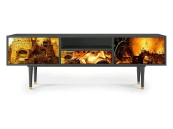 Móvel De Tv| Mueble de TV - 170х59х41 cm - T6 - Christ in Limbo, Antracite Cinza antracite