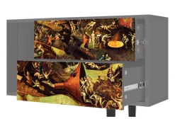 Outlet Mueble de TV - 170х69х48 cm - T1 - Christ in Limbo, Cinza Cinzento