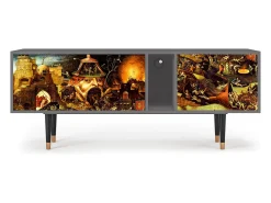 Outlet Mueble de TV - 170х69х48 cm - T1 - Christ in Limbo, Cinza Cinzento