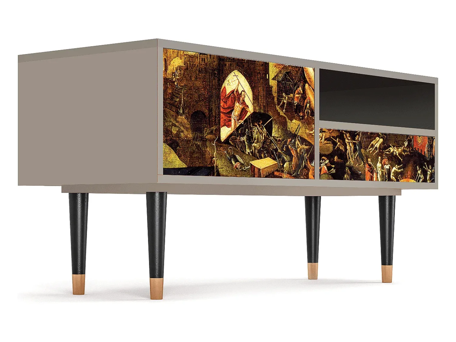 Best Mueble de TV - 115х59х48 cm - T3 - Christ in Limbo, Areia Bege