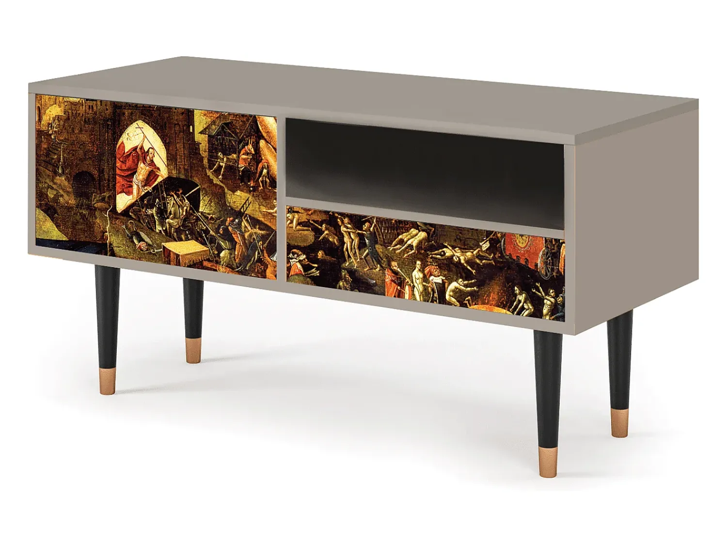 Best Mueble de TV - 115х59х48 cm - T3 - Christ in Limbo, Areia Bege
