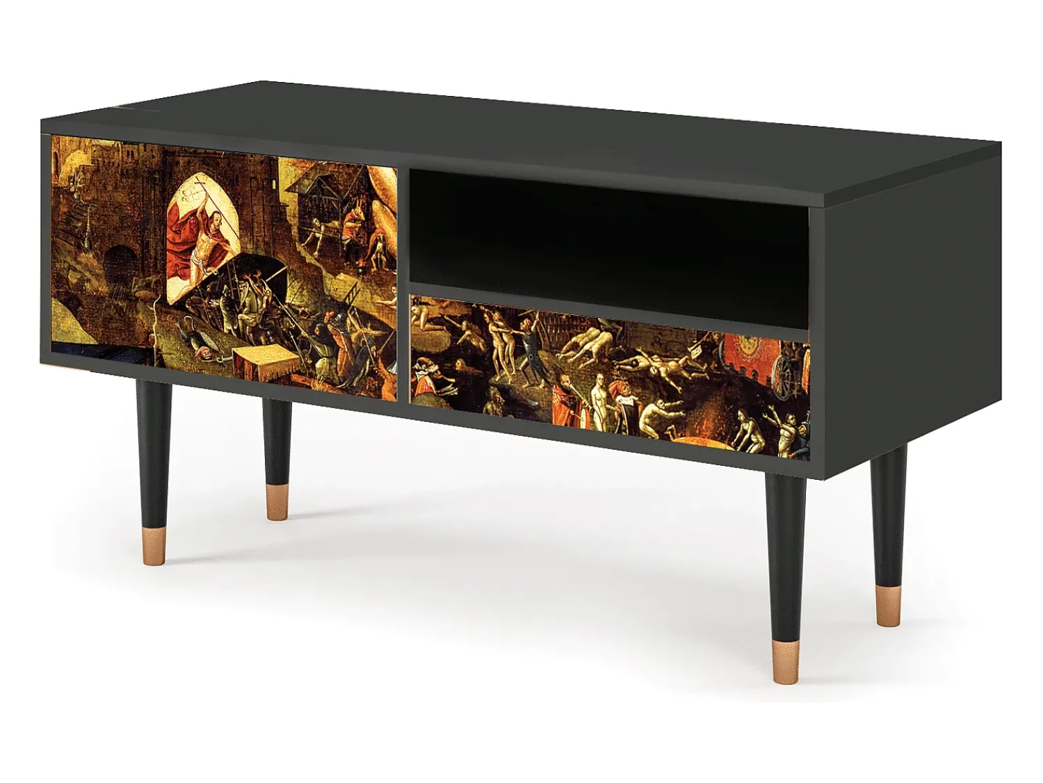 Móvel De Tv| Mueble de TV - 115х59х48 cm - T3 - Christ in Limbo, Antracite Cinza antracite