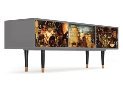 Móvel De Tv| Mueble de TV - 170х59х48 cm - T4 - Christ in Limbo, Cinza Cinzento