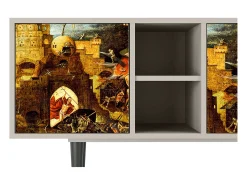 Móvel De Tv* Mueble de TV - 150х69х41 cm - T5 - Christ in Limbo, Areia Bege