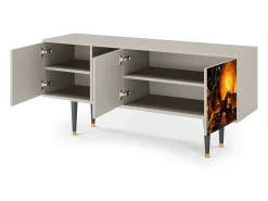 Móvel De Tv* Mueble de TV - 150х69х41 cm - T5 - Christ in Limbo, Areia Bege