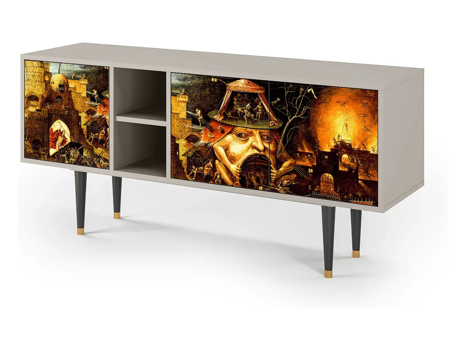 Móvel De Tv* Mueble de TV - 150х69х41 cm - T5 - Christ in Limbo, Areia Bege