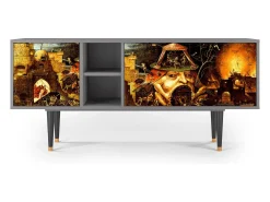 Móvel De Tv* Mueble de TV - 150х69х41 cm - T5 - Christ in Limbo, Cinza Cinzento