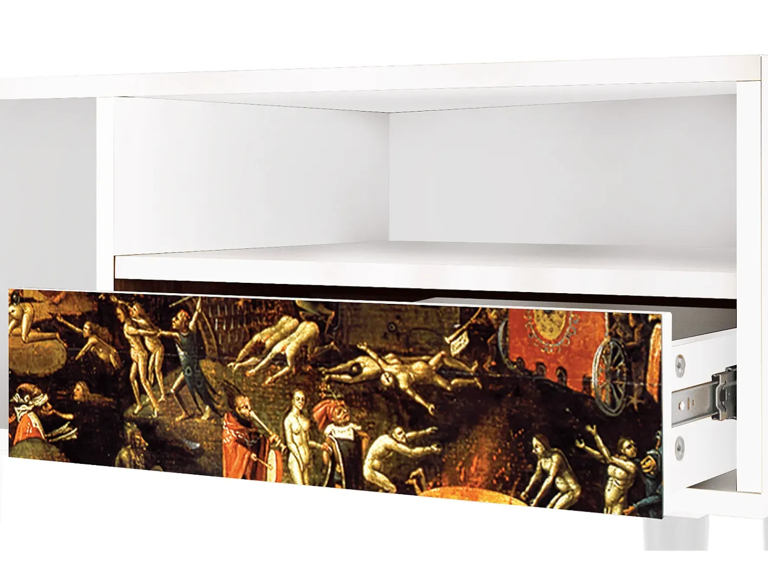 Mueble de TV - 115х59х48 cm - T3 - Christ in Limbo, Branco^ Móvel De Tv
