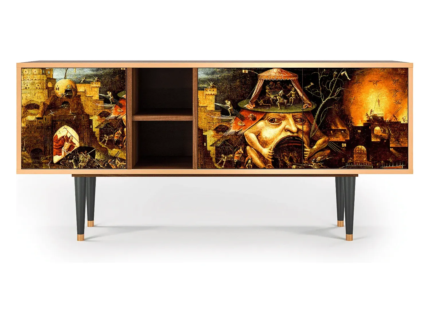 Móvel De Tv| Mueble de TV - 150х69х41 cm - T5 - Christ in Limbo, Nogueira Castanho