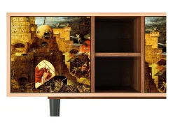 Móvel De Tv| Mueble de TV - 150х69х41 cm - T5 - Christ in Limbo, Nogueira Castanho