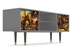 Móvel De Tv| Mueble de TV - 170х69х48 cm - T2 - Christ in Limbo, Cinza Cinzento