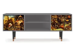 Móvel De Tv| Mueble de TV - 170х69х48 cm - T2 - Christ in Limbo, Cinza Cinzento