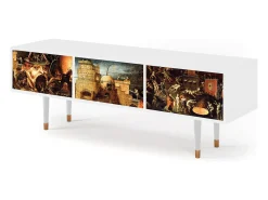 Móvel De Tv| Mueble de TV - 170х59х48 cm - T4 - Christ in Limbo, Branco Bege