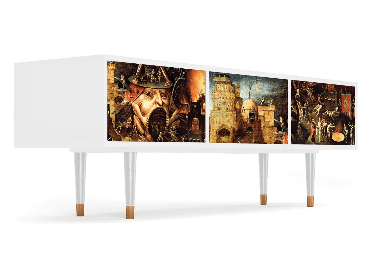 Móvel De Tv| Mueble de TV - 170х59х48 cm - T4 - Christ in Limbo, Branco Bege