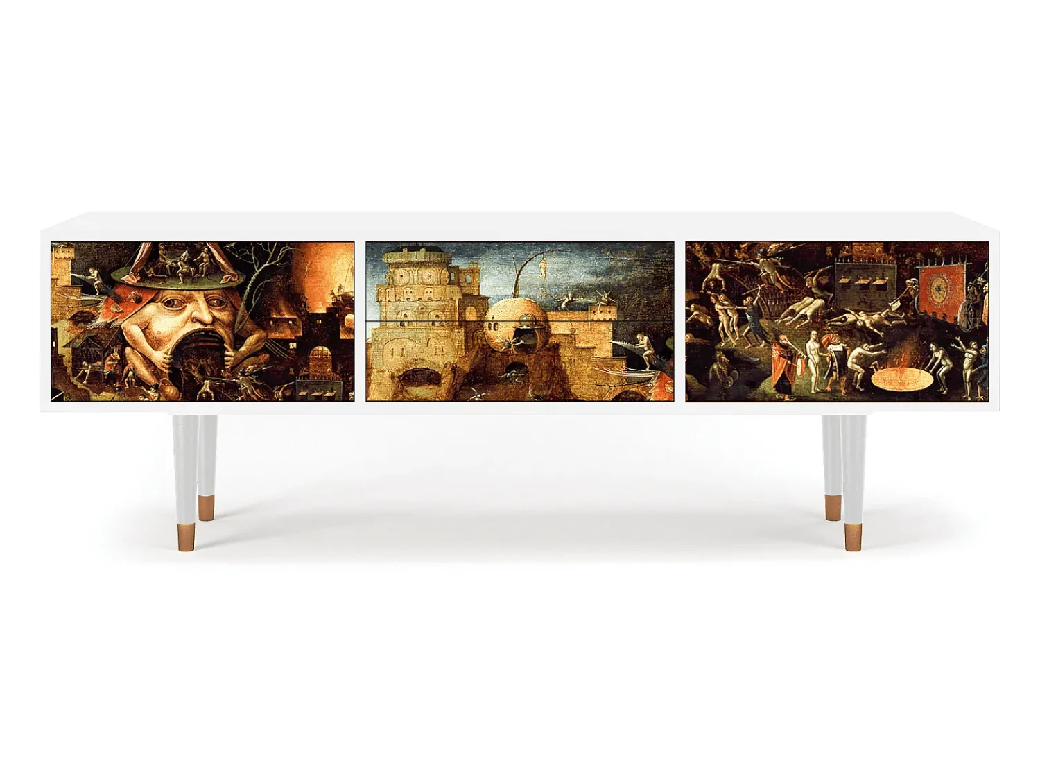 Móvel De Tv| Mueble de TV - 170х59х48 cm - T4 - Christ in Limbo, Branco Bege