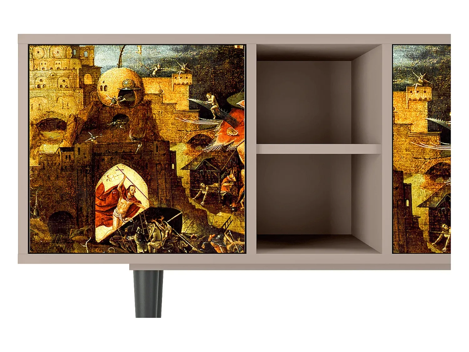 Móvel De Tv* Mueble de TV - 150х69х41 cm - T5 - Christ in Limbo, Latte Bege