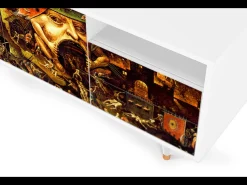 Móvel De Tv| Mueble de TV - 125х56х41 cm - T7 - Christ in Limbo, Branco Bege