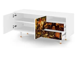 Móvel De Tv| Mueble de TV - 125х56х41 cm - T7 - Christ in Limbo, Branco Bege
