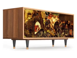 Móvel De Tv* Mueble de TV - 125х56х41 cm - T7 - Christ in Limbo, Nogueira Castanho