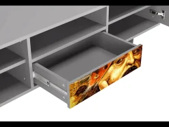 Clearance Mueble de TV - 170х59х41 cm - T6 - Christ in Limbo, Cinza Cinzento
