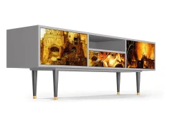 Clearance Mueble de TV - 170х59х41 cm - T6 - Christ in Limbo, Cinza Cinzento
