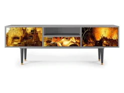 Clearance Mueble de TV - 170х59х41 cm - T6 - Christ in Limbo, Cinza Cinzento