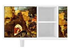 Mueble de TV - 150х69х41 cm - T5 - Christ in Limbo, Branco^ Móvel De Tv