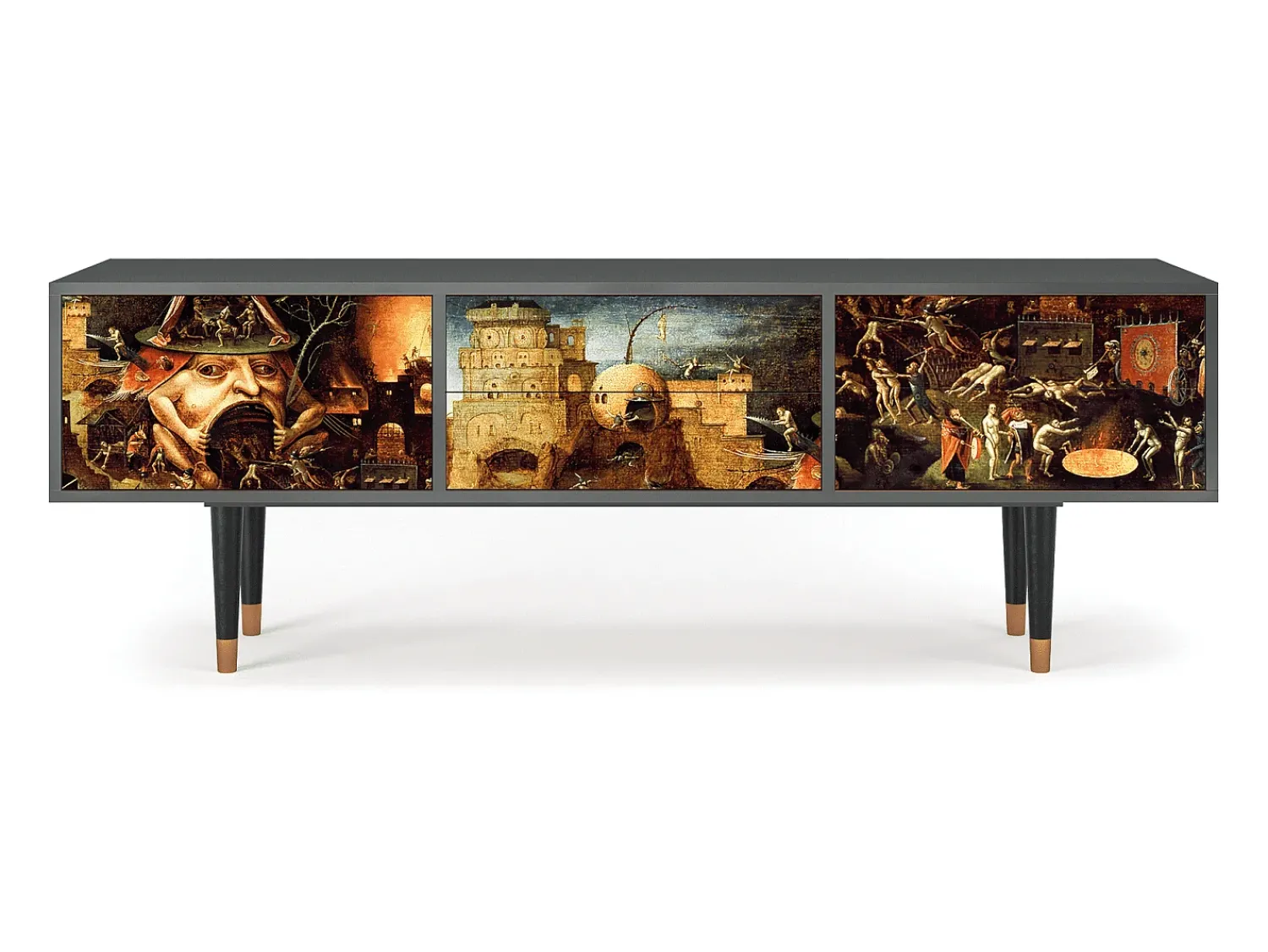 Best Mueble de TV - 170х59х48 cm - T4 - Christ in Limbo, Antracite Cinza antracite