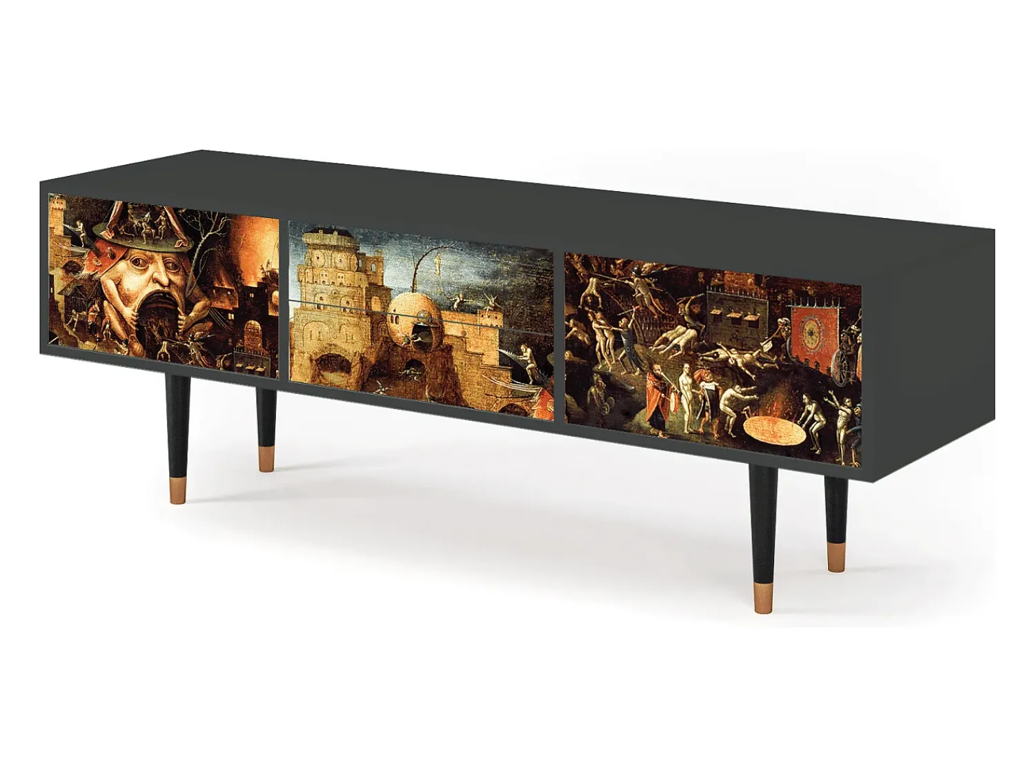 Best Mueble de TV - 170х59х48 cm - T4 - Christ in Limbo, Antracite Cinza antracite