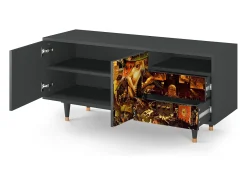 Móvel De Tv* Mueble de TV - 125х56х41 cm - T7 - Christ in Limbo, Antracite Cinza antracite