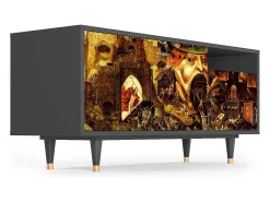 Móvel De Tv* Mueble de TV - 125х56х41 cm - T7 - Christ in Limbo, Antracite Cinza antracite