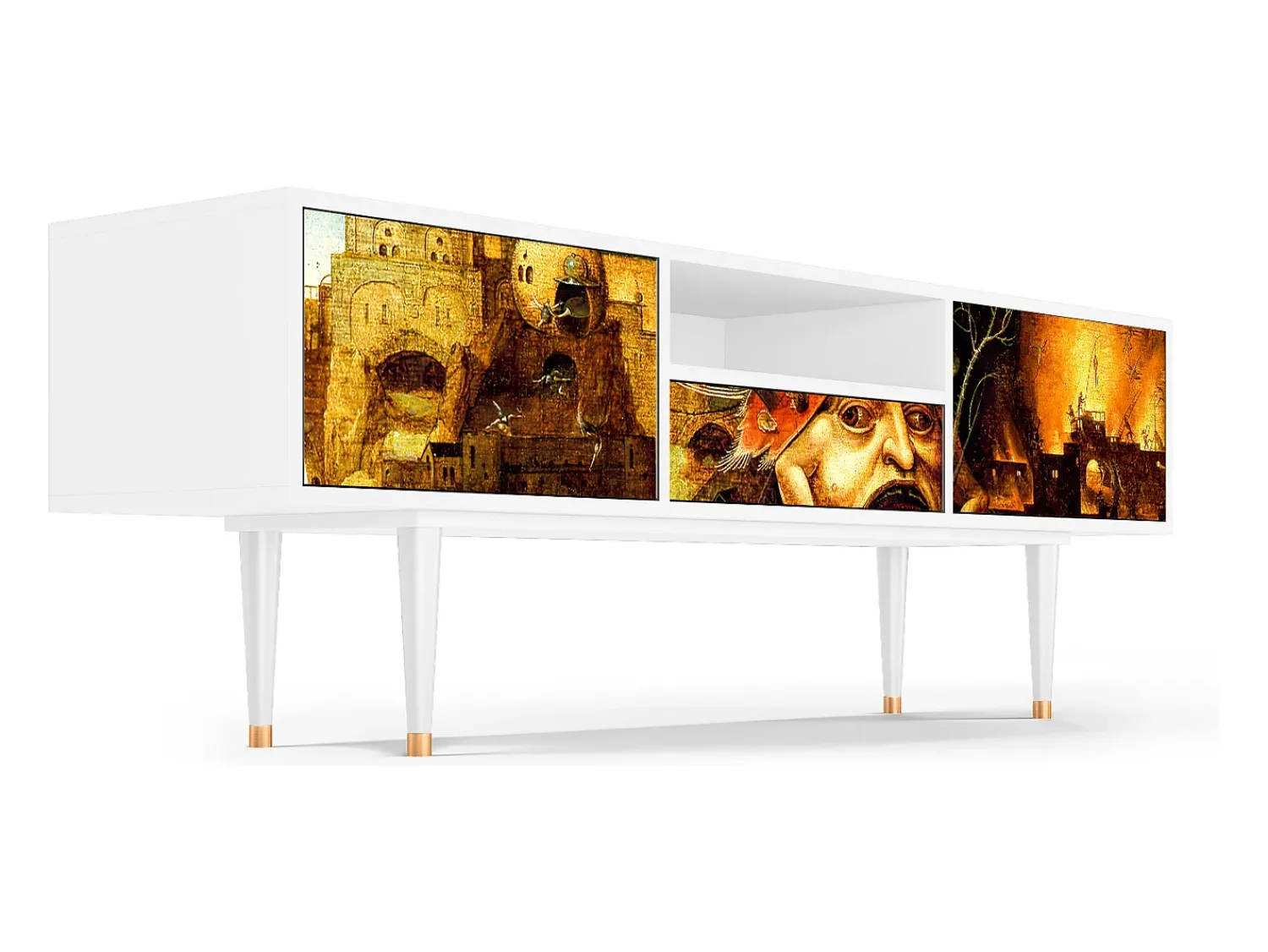 Discount Mueble de TV - 170х59х41 cm - T6 - Christ in Limbo, Branco Bege