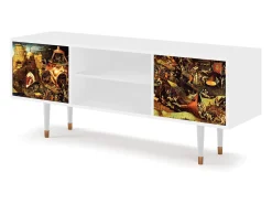 Móvel De Tv| Mueble de TV - 170х69х48 cm - T2 - Christ in Limbo, Branco Bege