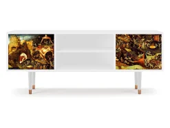 Móvel De Tv| Mueble de TV - 170х69х48 cm - T2 - Christ in Limbo, Branco Bege