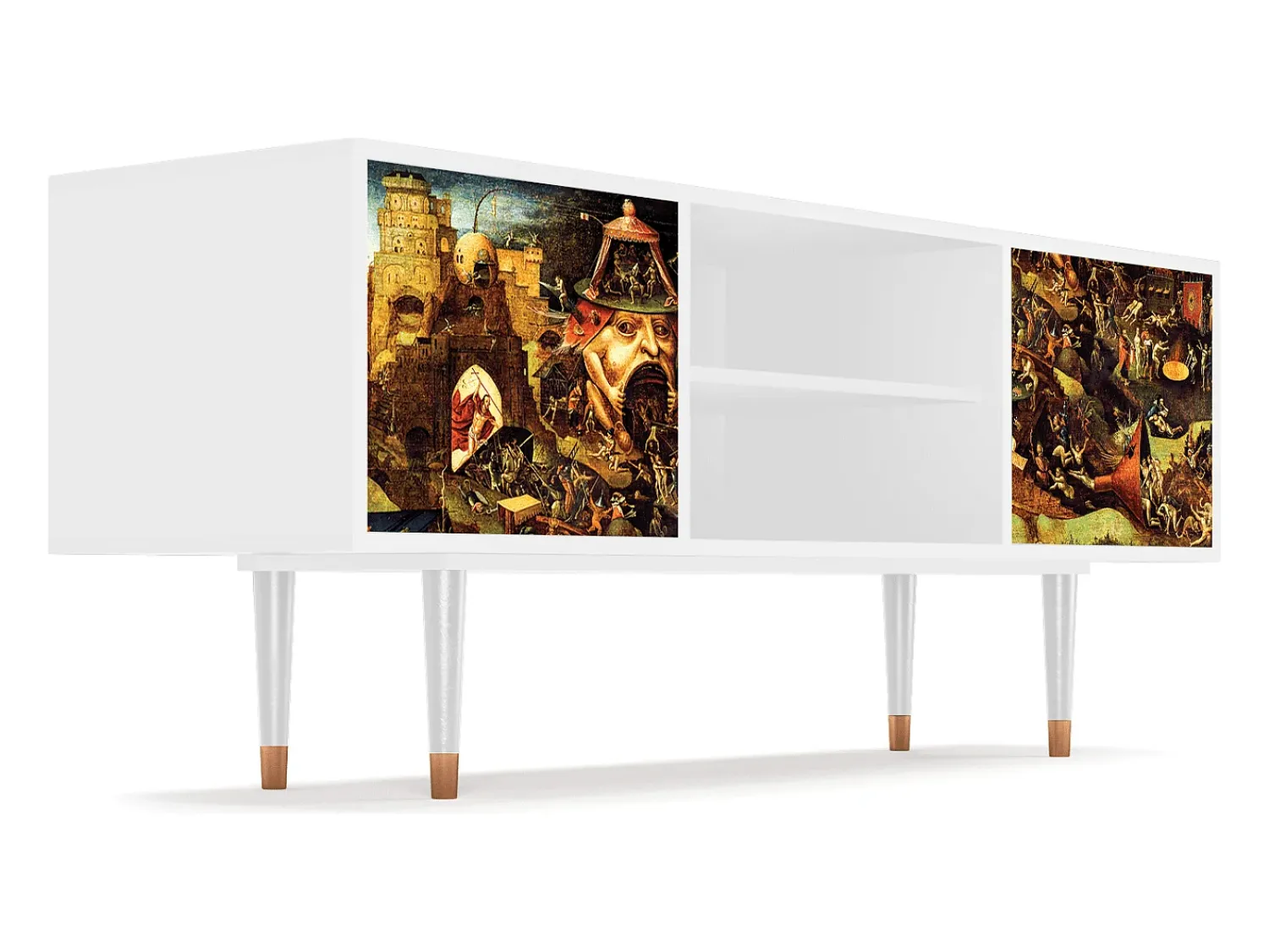 Móvel De Tv| Mueble de TV - 170х69х48 cm - T2 - Christ in Limbo, Branco Bege